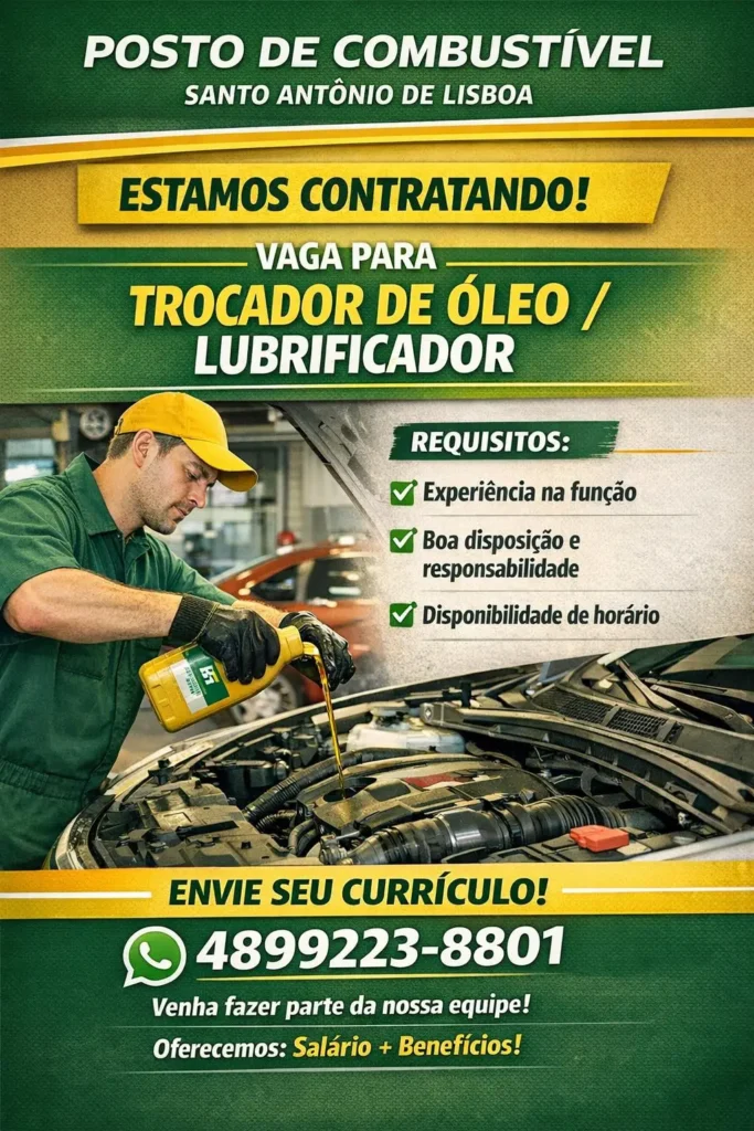 Vaga: Trocador de Óleo / Lubrificador